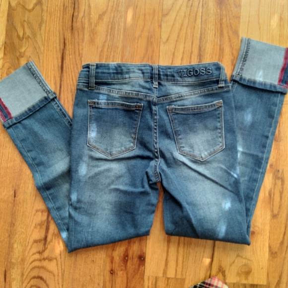#357 Girls Vigoss Straight Blue Jeans Stevie - Picture 3 of 14